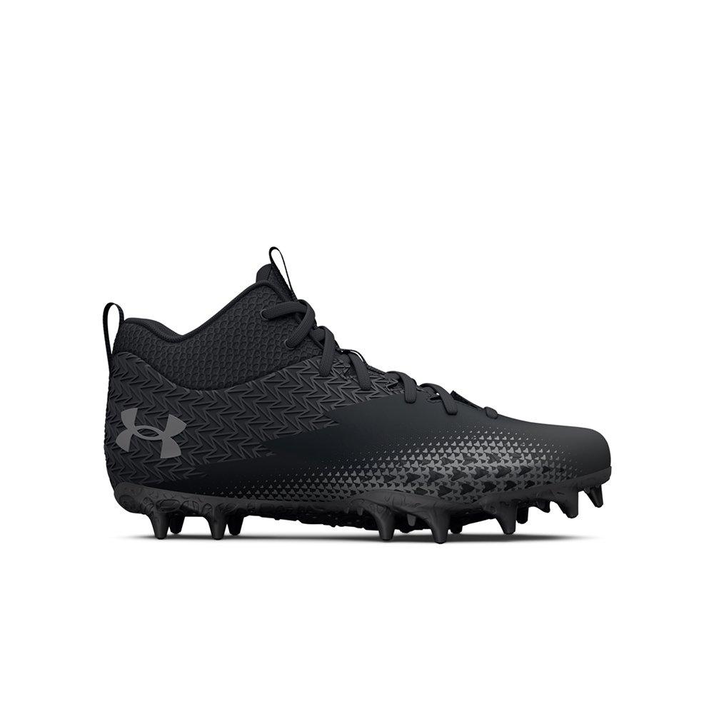 Under Armour Spotlight Select 3 Black Silver Grade School Boys Football Cleat Hibbett